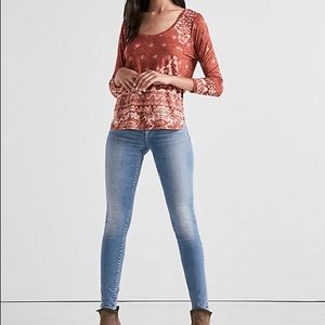 Lucky Brand Rug Print Tee